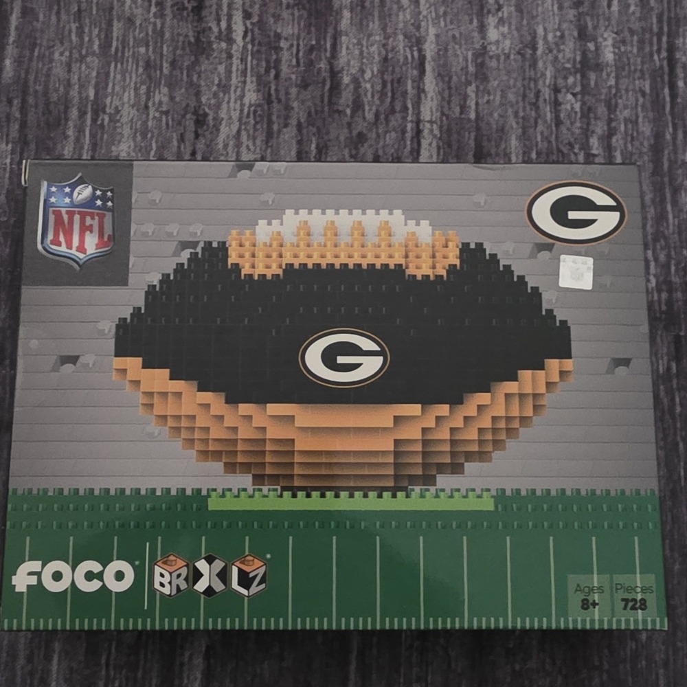 FOCO BRXLZ NFL Green Bay Packers Football Building Block Set 728 Pcs New